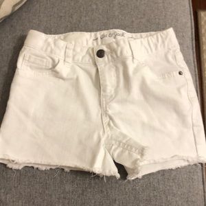 White jean shorts with super stretch from Cat & Jack target worn once or twice
